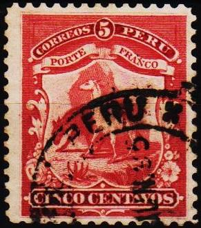 Peru. 1886 5c S.G.316 Fine Used