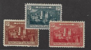 Monaco SC#47-49 Mint F-VF hr SCV$57.00...Great Opportunity!