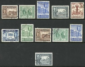 Jamaica SG134/40 Set including different perfs CDS used Cat 18.75 pounds