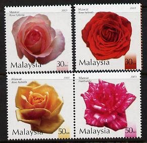MALAYSIA - 2003 - Roses of Malaysia - Perf 4v Set - Mint Never Hinged