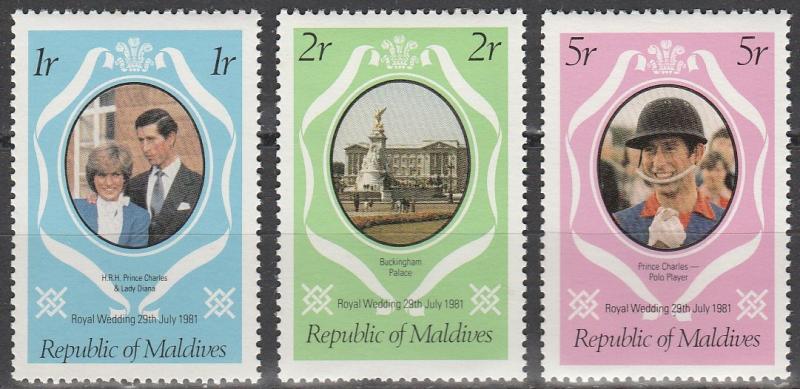 Maldive Is #906-8 MNH F-VF  (V2962)