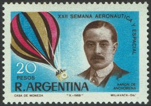 Argentina #868  MNH - Hot Air Balloon (1968)