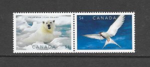 BIRDS - CANADA #2327A   POLAR BEAR & ARCTIC TERN  (a)   MNH