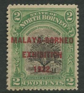 North Borneo - Scott 137a - Overprint Issue - 1922- MNG - 2c Stamp