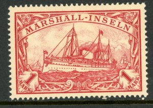 Marshall Islands 1901 Germany 1 Mark Yacht Ship Sc #22 Mint E622