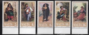 MALTA  Scott 1045-1049 MNH** 2001 Painting set