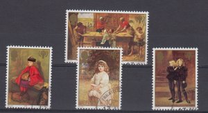 Jersey 1979 Millais Paintings set of 4. Fine Used