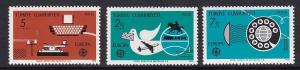 Turkey  #2109-2111 MNH 1979 Europa pigeon  plane  train