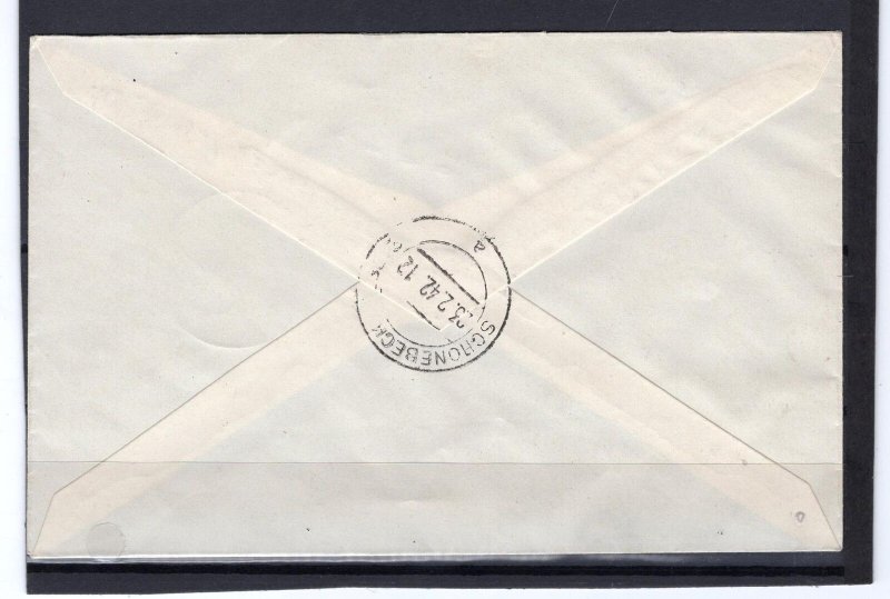 WORLD WAR II GERMAN OCCUP OF BALTIC STATES REG COVER,SLONIM #519