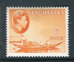 SEYCHELLES; 1938 early GVI Pictorial issue fine Mint hinged Shade of 6c. value