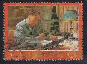 CHINA 1968 W7 Chairman Mao at writing desk used - faults...................A8242