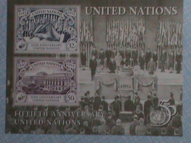 ​UNITED NATION-1995-SC# 188 50TH ANNIVERSARY OF UN- NEW YORK IMPERF-MNH S/S VF