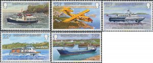 167331 MNH GUERNSEY 1981 MEDIOS DE TRANSPORTE ENTRE LAS ISLAS