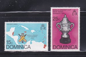 Dominica 492-493 Set MNH Sports, World Cricket Cup (B)