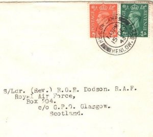 GB SCOTS ISLANDS WW2 Air Mail INTERRUPTED TIREE Box204 Glasgow 1943 Cover MAL481 