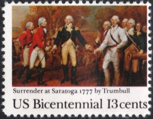 SC#1728 13¢ American Bicentennial: Surrender at Saratoga by Trumbull (1977) MNH