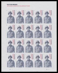 US 5593a Go for Broke imperf NDC sheet (20 stamps) MNH 2021 