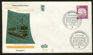 1975 Berlin Germany - Industry & Technology - Commuter Train - First Day Cover