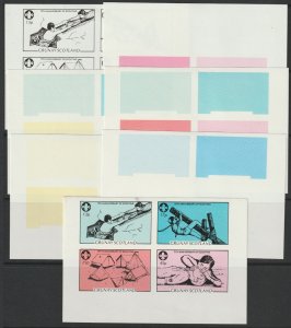 GRUNAY  1982 SCOUTS - set of 7 progressive colour proofs mnh