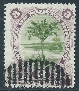 North Borneo, Sc #51, 3c Used