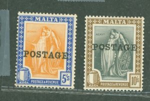 Malta #128/129 Unused Single