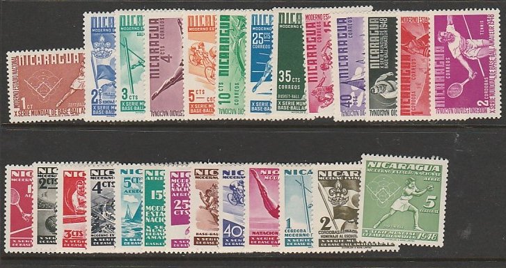 NICARAGUA #717-29 C296-308 COMPLETE MINT