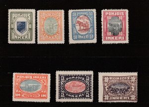 North Ingermanland  Scott#  8-14  MH  (1920 Various Designs)