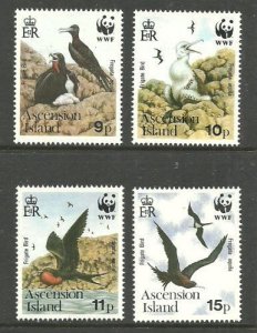 Album Treasures Ascension Scott # 483-486  World Wildlife Fund (birds) Mint NH