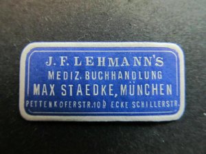 A4P2F18 Germany advertising brand J. Lehmann's mint no gum-