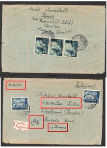 CROATIA-NDH-GERMANY EXPRESS COVER, FROM ERDEVIK OCC SERBIA-LOOK ADDRESS-1943