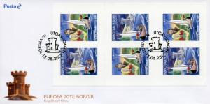 Faroes Faroe Islands 2017 FDC Castles Europa 6v S/A Booklet Cover Ships Stamps