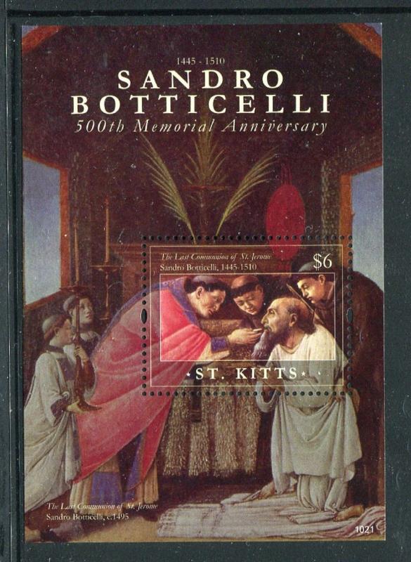 St. Kitts 789, MNH, Christmas Religion Art Sandro Botticelli 2011. x28552