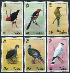 Belize 387-392, MNH. Mi 371-376. Birds 1977. Manakin,Oriole, Motmot,Tinamou,Hawk