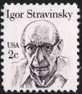 SC#1845 2¢ Great Americans: Igor Stravinsky Single (1982) MNH