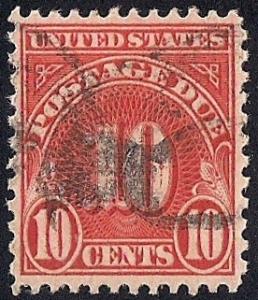 J84 10 cent Carmine XF used