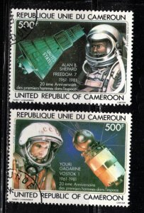 CAMEROON Scott # C291-2 Used - Space Related - Sheppard & Gagarine 2