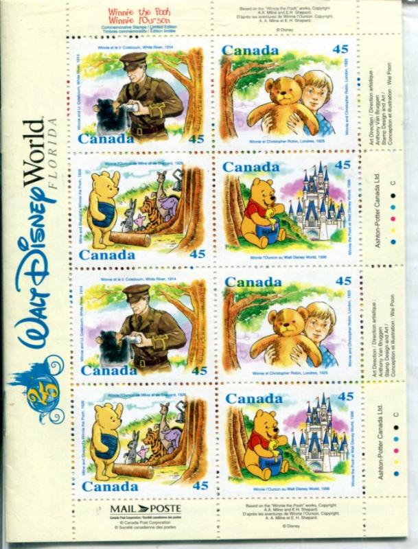 Canada Winnie the Pooh complete booklet  VF NH