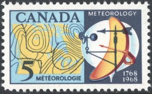 SC#479 5¢ Bicentenary of First Meteorological Readings (1968) MNH