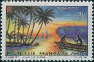 French Polynesia 1964 Sc#211,SG38 2f Landscape Tuamotu Lagoon MNH