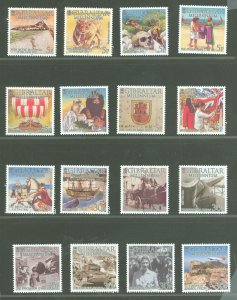 Gibraltar #841A-841P  Single (Complete Set)