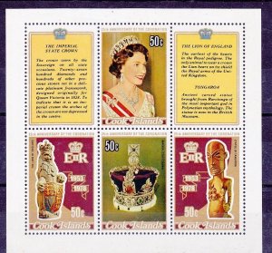 Cook Islands MNH S/S 486D 25th Anniversary Of Coronation QE II 1978