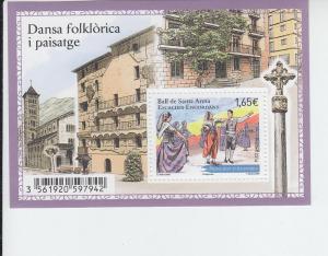 2014 Fr Andorra Santa Anna Block Ball SS  (Scott 734)
