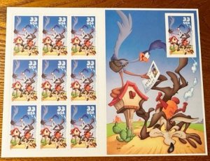 US # 3391 Road Runner & Wile E Coyote Pane of 10 33c 2000 Mint NH