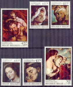 Belgium 1976 Art Paintings Peter Paul Rubens Mi. 1868/73 MNH