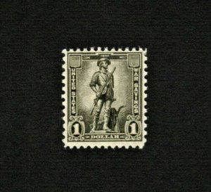 1942 $1 War Saving Stamp - Minute Man, Gray Black Scott WS10 Mint F/VF NH