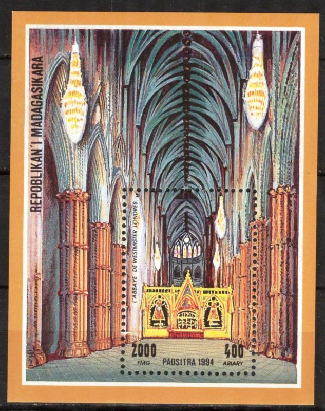 Madagascar 1994 Architecture Churches S/S MNH