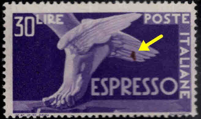 Italy Scott Used E23 MNH**  Special Delivery 1946 Winged Foot design, inclusion.