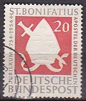 Germany 724 1954 Mitre Cpl Used HR