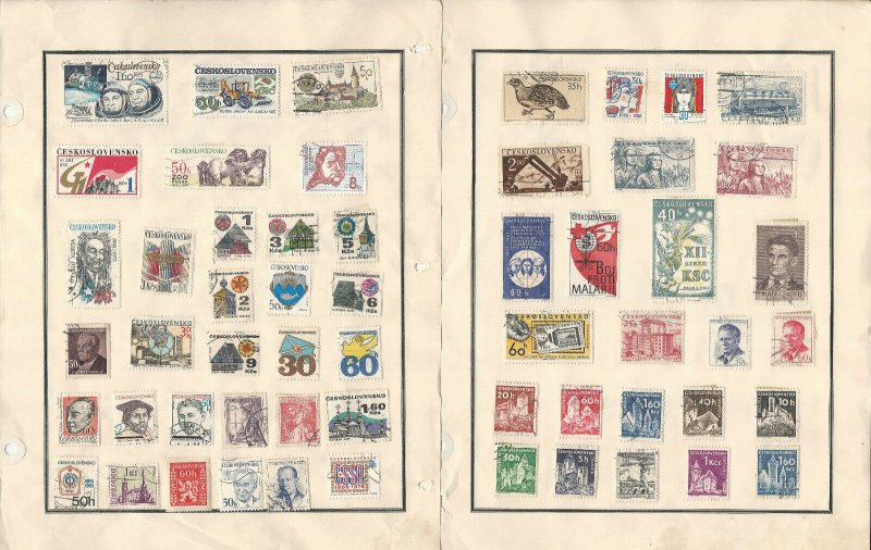 Czechoslovakia Stamp Collection 1918 to 1980, 35 Pages, JFZ 