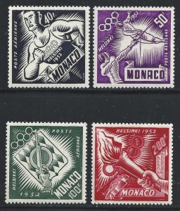 1953 MONACO, Air Mail, 51/54, 4 values, MNH**